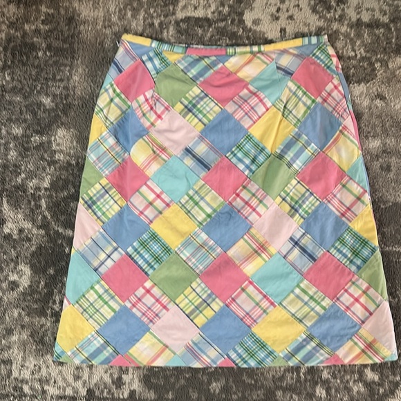 Brooks Brothers Multicolor Patchwork A-Line Skirt - Picture 2 of 4